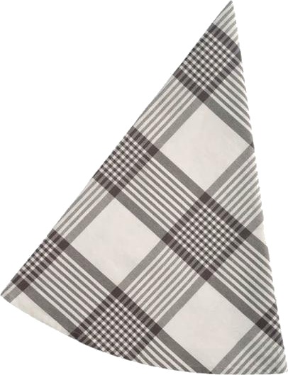 By Mogensen - Duk rund 180 cm large checks hvit/grå By Mogensen - Duk rund 180 cm large checks hvit/grå