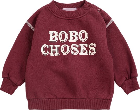 Bobo Choses Collegegenser   Preget   Burgundy Løs inn m. Logo   Bobo Choses   24 md   Collegegenser   Bordeaux