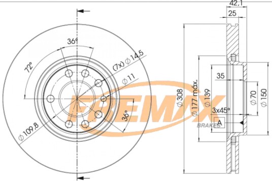 Bremseskive FREMAX BD-9061
