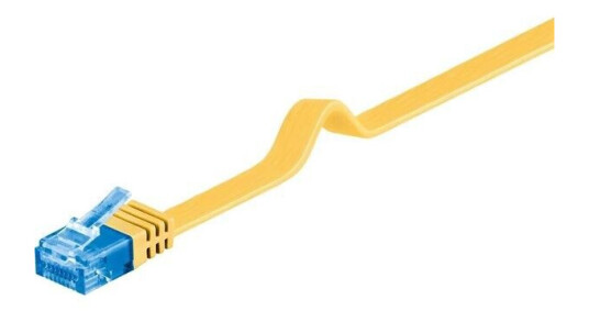 Pro CAT 6A U/UTP Nettverkskabel Flat 2M Gul Pro CAT 6A U/UTP Nettverkskabel Flat 2M Gul