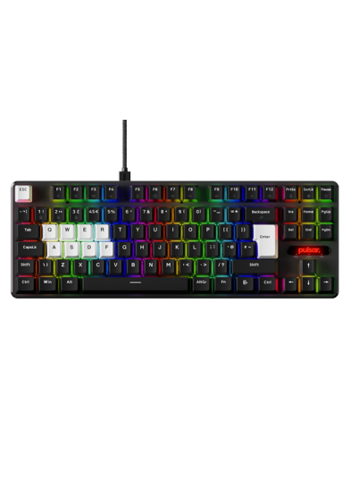 Pulsar PCMK 2 HE TKL ISO Gamingtastatur Uten numpad Engelsk Storbritannia Svart