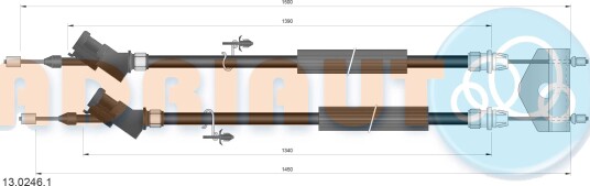 Tautrekk, håndbremse ADRIAUTO 13.0246.1