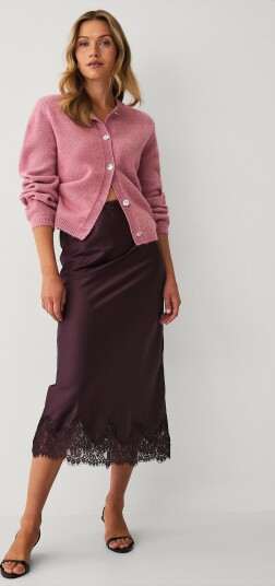Ellos Collection Kardigan med ballongermer Rosa