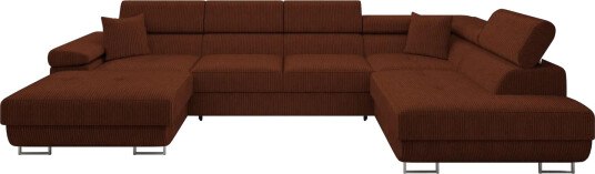 Gabina Sofa med Divan og Sjeselong 4 seter   Brun