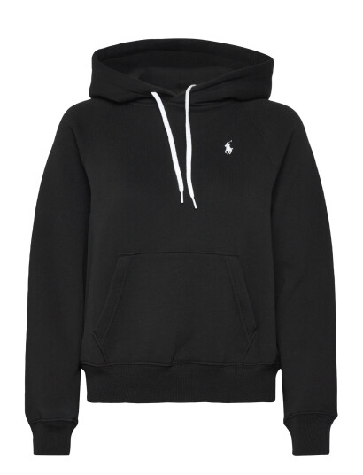 Polo Ralph Lauren Shrunken Fit Fleece Hoodie   Black   M