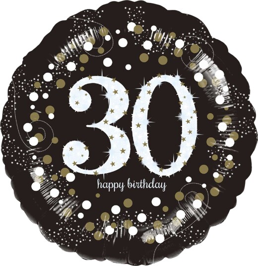 Riethmüller Folieballong Rund Sparkling Birthday 30 9916501
