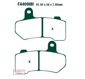 Bremseklosser EBC Brakes FA409HH