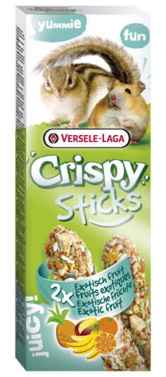 Crispysticks Hamster-Ekorn Eksotisk Frukt 2-Pk.