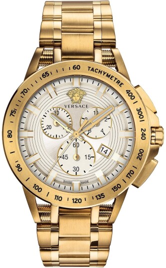 Versace Herreklokke VE3E00721 Sport Tech Sølvfarget/Gulltonet stål
