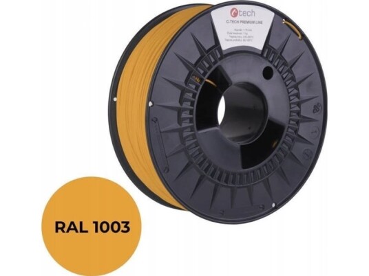 Trykkstreng (Filament) C-Tech Premium Line, Petg, Signalgul, Ral1003, 1,75 Mm, 1 Kg Trykkstreng (Filament) C-Tech Premium Line, Petg, Signalgul, Ral1003, 1,75 Mm, 1 Kg