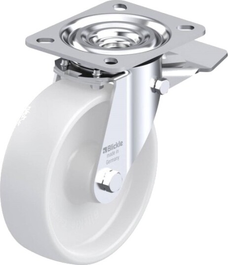 Blickle 57323 L-Po 125R-St Styrehjul Med Brems Hjuldiameter 125 Mm Bæreevne Maks. 250 Kg 1 Stk