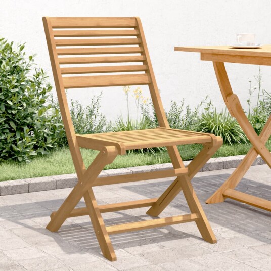  Sammenleggbare hagestoler 4 stk 48,5x61,5x87 cm heltre akasie 365740