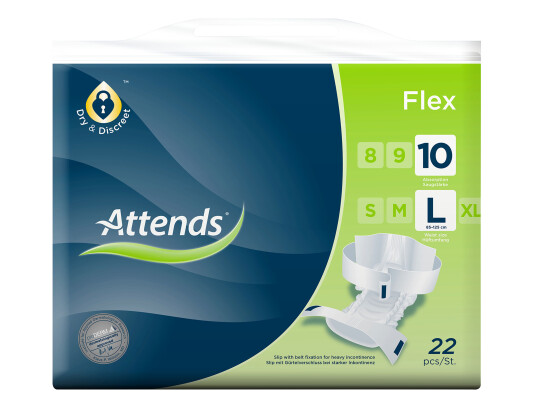 Attends Flex 10, Large, 22 stk.