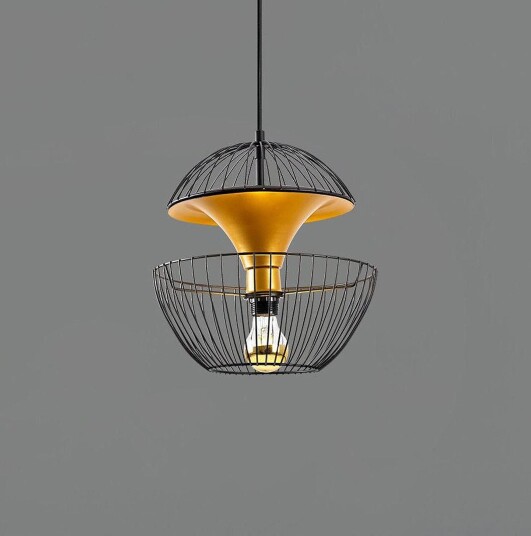 Opviq Hengelampe Telmander 11440 svart/gull metall Ø 30 cm