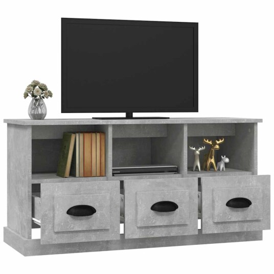 vidaXL TV-benk betonggrå 100x35x50 cm konstruert tre