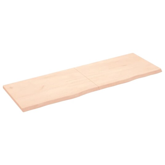 vidaXL Vegghylle 180x60x4 cm ubehandlet heltre eik
