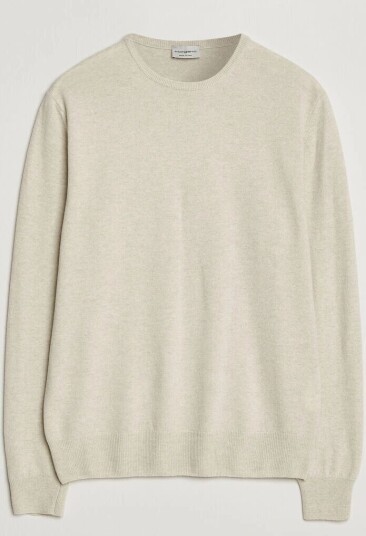 Morgano Wool/Cashmere Crewneck Beige