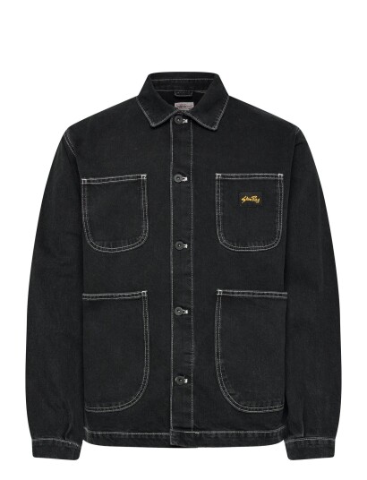 Stan Ray Coverall Jacket Washed Black Denim Black XL