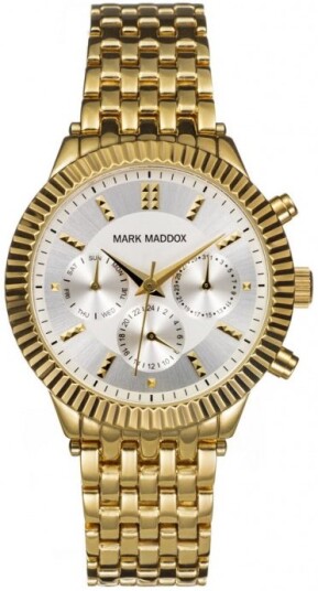 Mark Maddox Dameklokke MM0009 27 Classic Gulltonet stål Ø38 mm