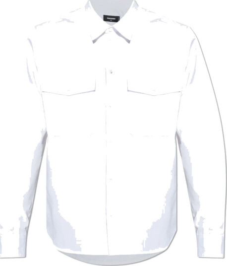 Dsquared2 Herre Skjorter Hvit 2XL, Dsquared2 Herre Skjorter Hvit 2XL,