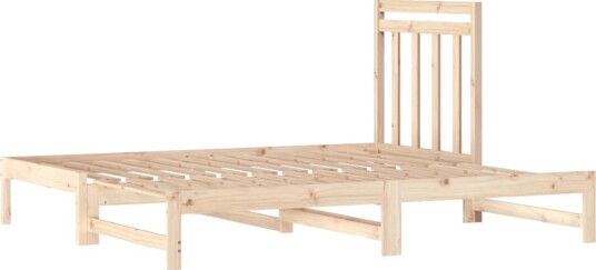 vidaXL Uttrekkbar dagseng 2x(90x190) cm heltre furu