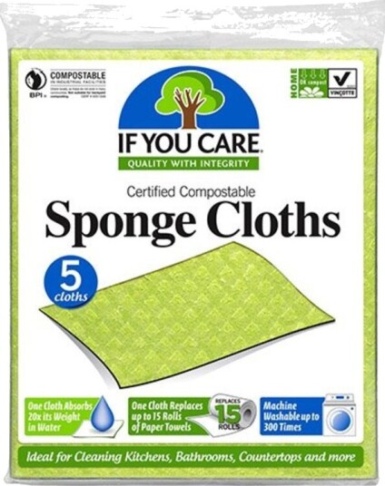 If you care 100% natural sponge cloths 5 stk