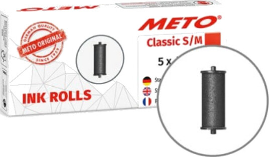 Blækruller t/Meto Classic S+M og Proline S+M sort 5-pak Blækruller t/Meto Classic S+M og Proline S+M sort 5-pak