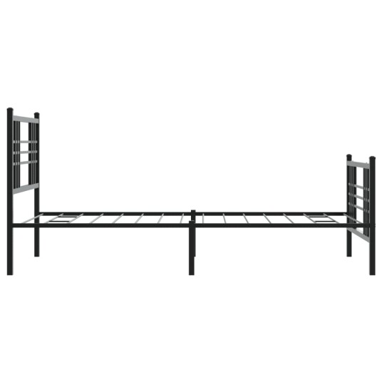  Sengeramme i metall med hode- og fotgavl svart 90x190 cm 8721012372986