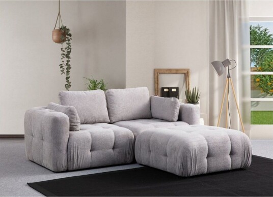 Yvara Sofa med Divan 2 sits   Lysegrå