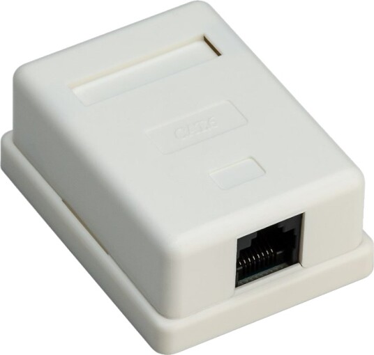 Goobay 1-port RJ45 koblingsboks CAT 6 UTP hvit uinnkapslet