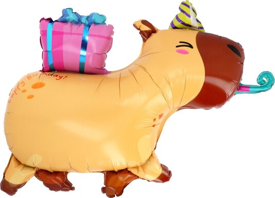 Folieballong Kapybara Happy Birthday