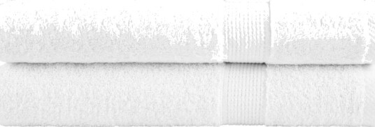 vidaXL Premium håndklær SOLUND 2 stk hvit 100x200 cm 600gsm vidaXL Premium håndklær SOLUND 2 stk hvit 100x200 cm 600gsm