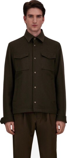 Herno Overshirt wool cashmere 48 grønn herre