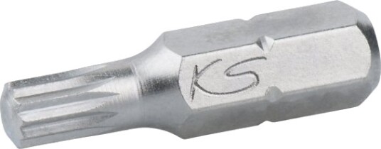 Ks Tools 911.2342, Nickel, Din 3126, Iso 1173 - C 6,3, 25 Mm, 35 G, 25,4 / 4 Mm (1 / 4"), Sekskantet
