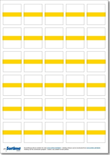 Sortimo Tekstetiketter Til Innsatsboks 30 Stk Gult 1 Ark Sortimo Tekstetiketter Til Innsatsboks 30 Stk Gult 1 Ark