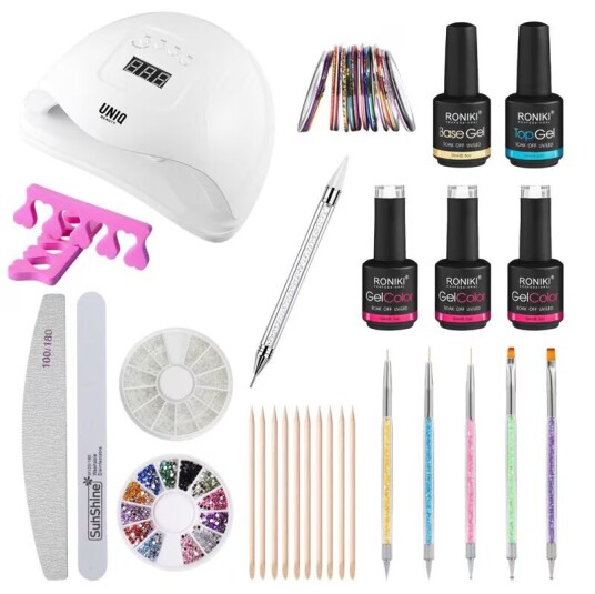 Uniq Beauty Nail Starter Kit Pro Gellakk sett med 80W negletørker display farger og tilbehør Your Nails Studio Set Uniq Beauty Nail Starter Kit Pro Gellakk sett med 80W negletørker display farger og tilbehør Your Nails Studio Set