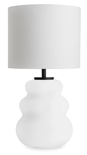 Vigra bordlampe med hvit skjerm / Svart