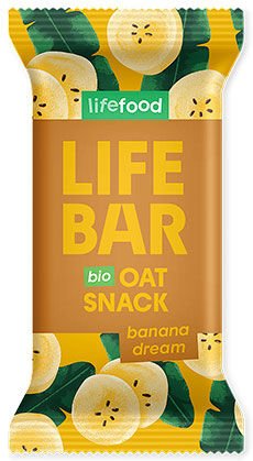 Glutenfri Havrebar Banana Dream Øko fra Lifefood - 40 g
