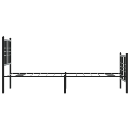  Sengeramme i metall med hode- og fotgavl svart 80x200 cm 8721012372979