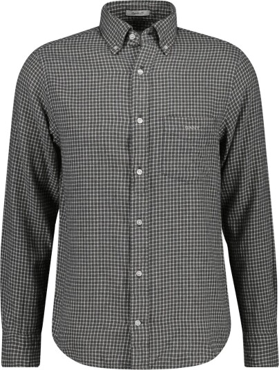Gant Reg Windblown Flannel Check Shirt   Grey   S