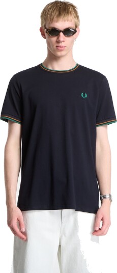 Fred Perry Twin Tipped T Shirt Navy L Fred Perry Twin Tipped T Shirt Navy L