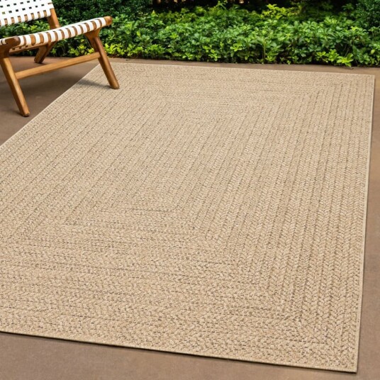  Teppe ZIZUR 240x340 cm jute-utseende innendørs og utendørs 8721012877115