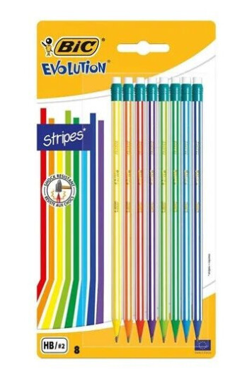 BIC - Evolution Pencils with Eraser 8pcs.