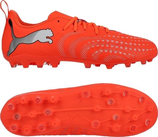 PUMA Future 9 Play MG Unleashed rød/PUMA White/PUMA Svart/PUMA Sølv Barn Multi Ground (MG) størrelse 37½