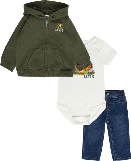 Levi"s 3P 3Pc Pant Set Khaki green 80