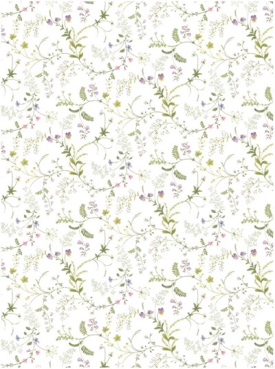 Arvidssons Textil Blomsteryra stoff Grønn