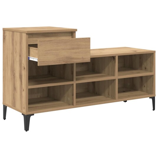 Sko Skap med skuff artisan eik 102 x 36 x 60 cm Konstruert tre Sko Skap med skuff artisan eik 102 x 36 x 60 cm Konstruert tre