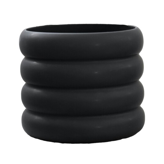 DBKD Mud krukke svart Medium, Ø 14 cm