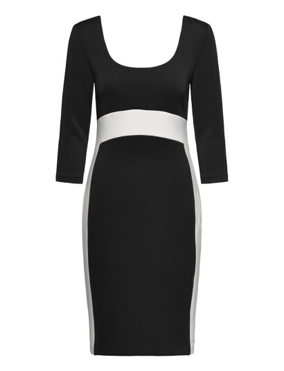 Calvin Klein Neoprene Scuba Scoop Neck Dress - Black - 40 Calvin Klein Neoprene Scuba Scoop Neck Dress - Black - 40