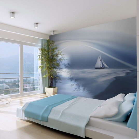 Fototapet Lonely Sail Drifting 250x193 - Artgeist sp. z o. o.